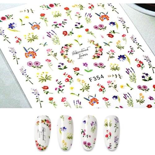 Manicure Flower Leaf Design Nail Art Decoration Stickers for Nails