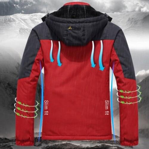 Men\s Winter Inner Fleece Waterproof Jacket Outdoor Sport Warm Brand Coat Hiking Camping Trekking Skiing Male Jackets