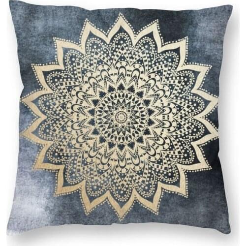 Boho Nights Mandala Throw Pillow Cover Home Decor Custom Square Bohemian Style Cushion Cover 45x45cm Pillowcover for Living Room