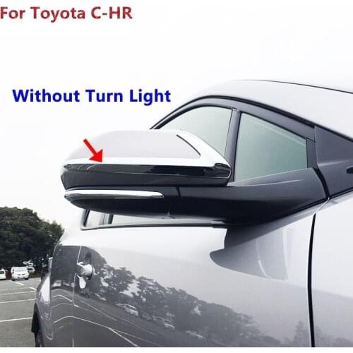 The New For Toyota C-HR CHR 2016 2017 ABS Chrome Front Side Rearview Mirror Cover Strip Left and Right Trim Car Styling 2PCS