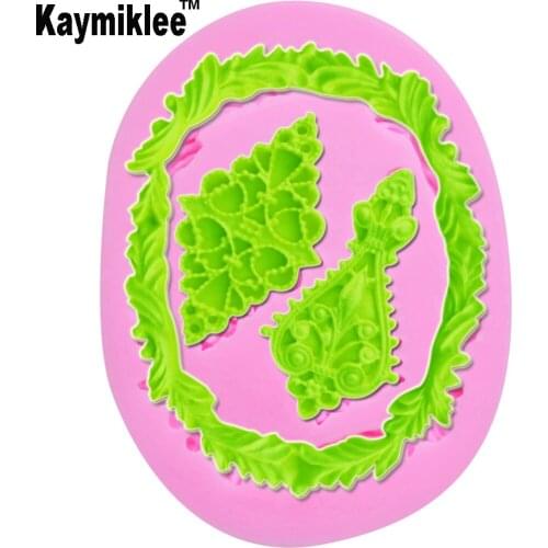 M415 Oval Flower Silicone Mold Resin Fondant Mould Cake Decorating Tools Chocolate Gumpaste Sugarcraft, Chocolate Mold