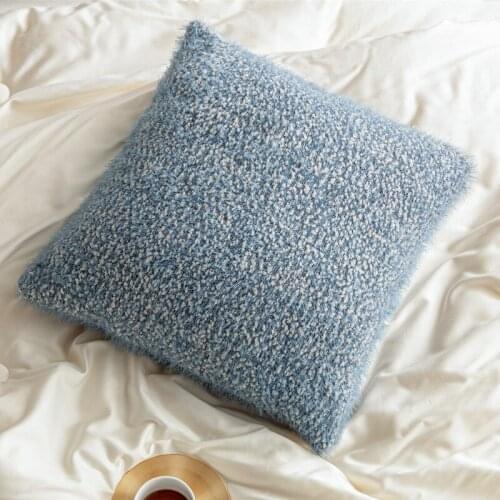 Drop Shipping 2020 New Knit cushion cover Blue Color pillow cover for Home decoration Sofa Bed 45*45cm