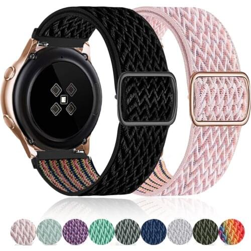 Solo loop strap for Samsung watch 3 Galaxy watch 46mm active 2/Gear S3/amazfit GTS adjustable bracelet HUAWEI watch GT 2e strap