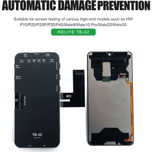 RELIFE TB-02 display touch 3D repair Test Box for HUAWEI P10/P20/P20P/P30/P30P/P40/Mate9/Mate10 Pro/Mate20/Mate30 screen testing
