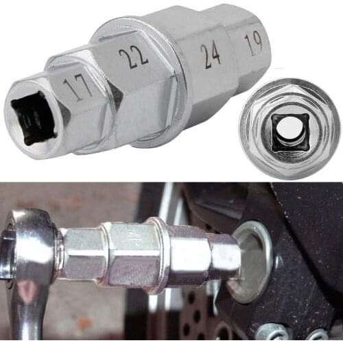 Motorcycle Hex Key Spindle Wrench Tool Hex Allen Front Wheel Hub Axle Spindle Socket Adapter 3/8" Drive For Suzuki Yamaha