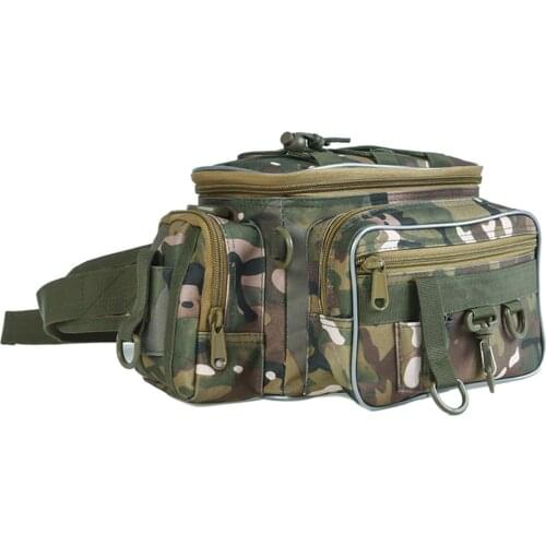 New 34x17x16CM Fishing Bag Multifunctional Fishing Rod Reel Lure Pole Storage Outdoor Water resistant Camera Bag Gear Tackle