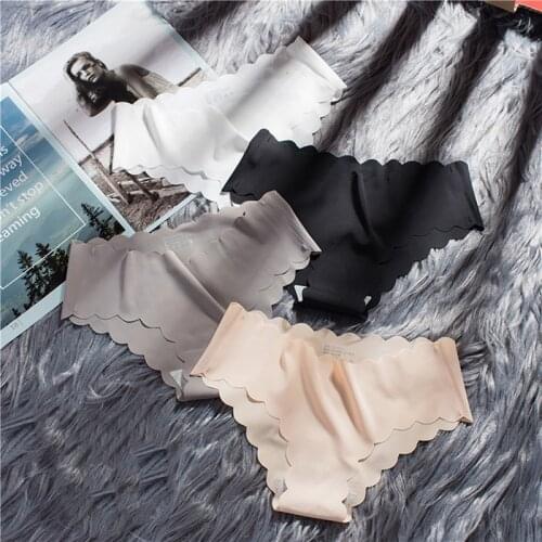 Sexy Panties For Women Briefs Seamless Lingerie Solid Mid-Waist Cotton Panty Female Underpants Underwear Intimates