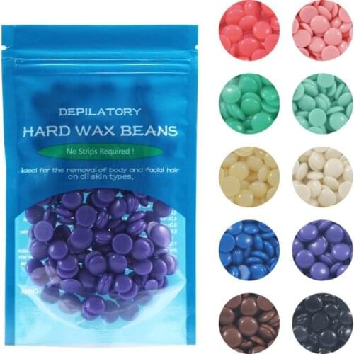 1pc 50g Hard Wax Beans Flavor Paper Depilatory Wax Waxing Pellet Hygienic Body Beauty Bikini Arm Pit Leg Hair Removal Epilation