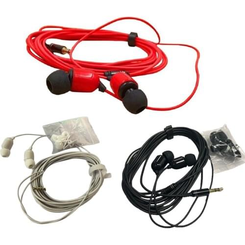 3m Wired Earphones 2 Basic Case 3.5mm In-Ear Stereo Earbuds Built-in Microphone Cell Phone Headset For Iphone For Samsung Xiaomi