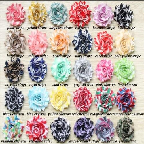 7.5yards/lot 2.5" chevron shabby- By the Yard ,chiffon shabby rose trim for girl headbands hair accessories