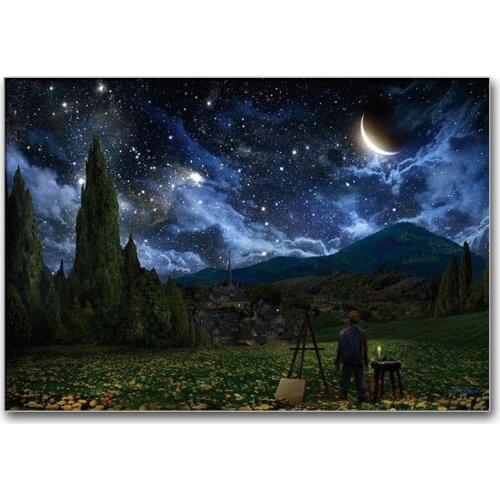 Full Square/Round Drill 5D DIY Diamond Painting "Night starry sky" diamond Embroidery Cross Stitch 3D Home Decor