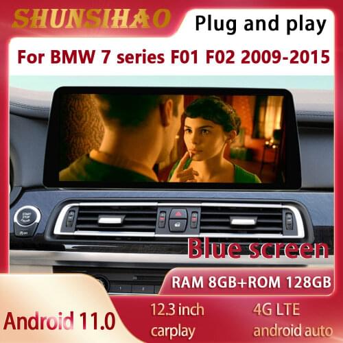 Blu ray car radio autoradio For 12.3 " 7 Series 730i 740d 740i 750i F01 F02 2009-2015 GPS navig CarPlay multimedia Android 10