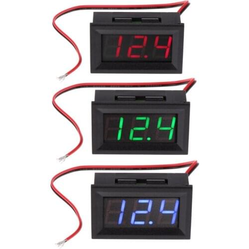 DC 4.5V-30V Digital Voltmeter 0.56" LED 2-Wires Voltage Volt Meter Panel Gauge