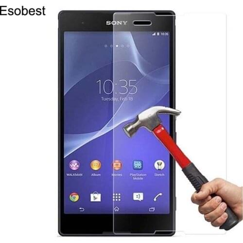 Esobest 2pcs screen protector For Sony Xperia XA ultra X compact XZ T2 ultra T3 xperia style 9h tempered glass Screen Protector