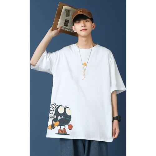 Mens Cotton Fashion T-shirt Funny Mens Summer Tshirts Male Oversized Tee Shirts 5XL Casual T Shirt Anime For Man Streetwear
