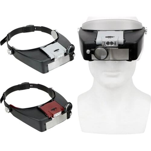 DIYWORK Watch Repair Tool 1.5x 3x 8.5x 10x Hand Tool Set Headband Magnifier for Jeweler Magnifying Glass with LED Light