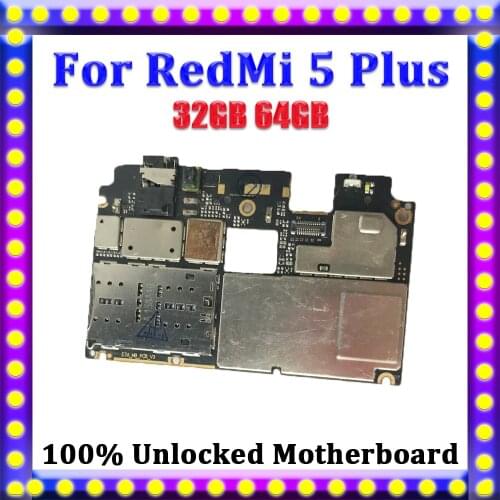 For RedMi 5 Plus HongMi 5 Plus Motherboard,Disassemble Original Mainboard For HongMi RedMi Note 5 Logic Board With Full Chips