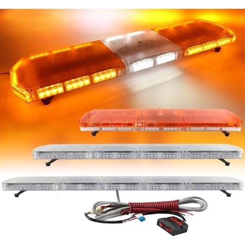 72W To 136 W Truck Police Warning Flashing LED Lightbar Emergency beacon Lights 12V 24V Red Blue Amber Yellow
