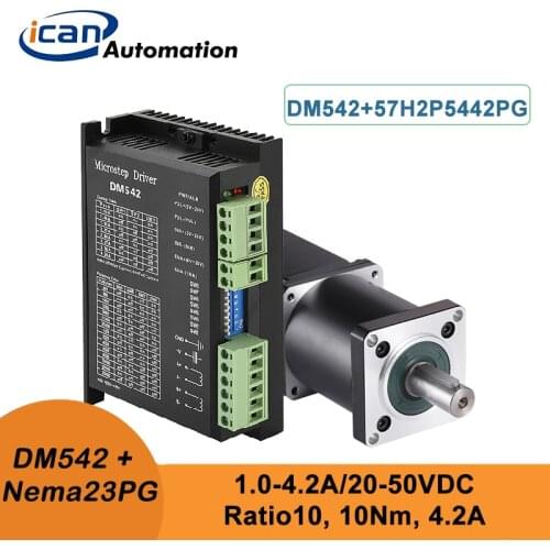 ICAN Powerful Stepper Motor With Gear Ratio10 10Nm Dm542 Stepper Motor Brake