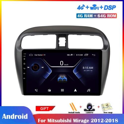 10.1 inch Android Multimedia Player For Mitsubishi Mirage 2012-2018 Car Radio Stereo Navigation DSP IPS Touch Screen Bluetooth