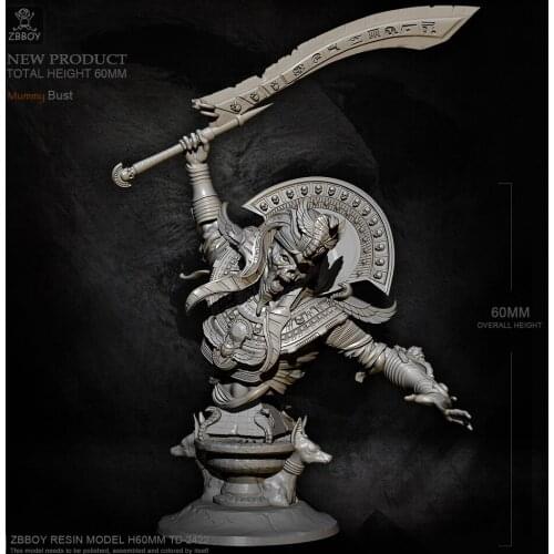 60mm Resin bust model kits self-assembled TD-2422