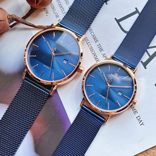 NAVIFORCE Quartz Watches Clock Male Couple Waterproof Top Brand Women Luxury Men Steel Casual Date Wrist Watch Relogio Masculino