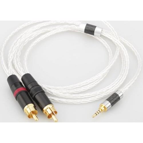 New Audiocrast HC022 Hifi 2.5mm TRRS Balanced to 2 RCA Male Cable For Astell&Kern AK100II,AK120II,AK240, AK380,AK320,DP-X1