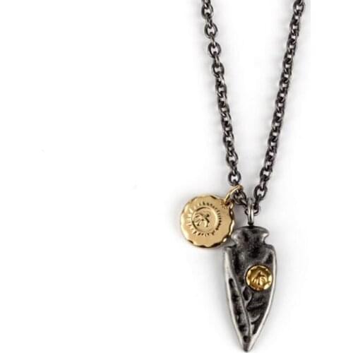 Stainless Steel Vintage Punk Rock Animal Eagle Wings Pendant Necklace Fashion Hip Hop Jewelry Gift For Him with Chain