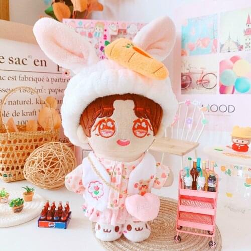20cm Plush movie star idol dolls YiBo Vest Satchel Doll Accessories Present Replaceable Clothes Toys Gift