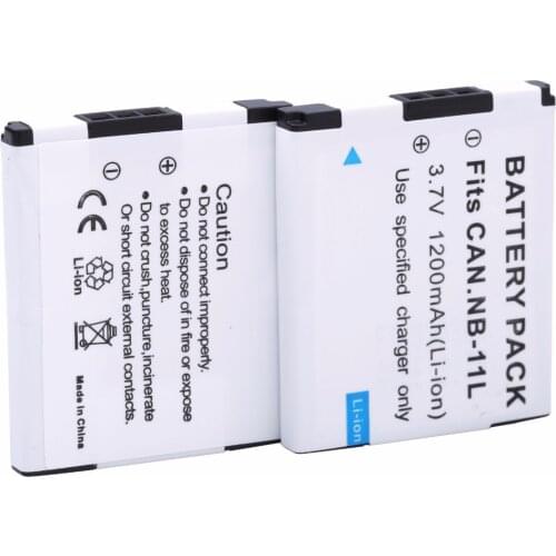 Probty 2Pcs 3.7V 1200mAh NB-11L NB11LH Battery for Canon PowerShot ELPH 110 115 130 135 150 320 340 HS Digital Camera