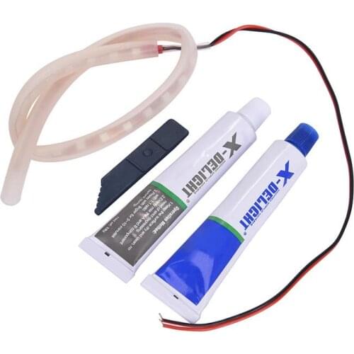 Motorcycle Lights Modification Exhaust Pipe High-Temperature Resistant Decorative Light Bar Stripe 4 colors