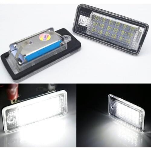 Canbus Error Free LED License Plate Lights Number Lamp For Audi Q7 A4 B6 B7 A5 A6 A8 RS4 RS6 S3 S4 S5 C5 C6 S6 S8 Q7