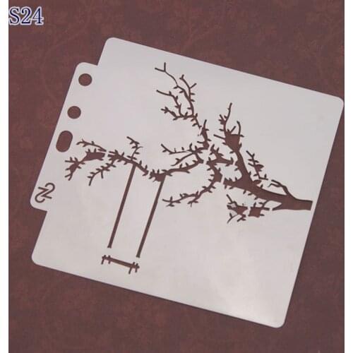 Tree swing Layering Stencils Drawing Color Spray stencil DIY Scrapbook photo album Decorative Embossing DIY Paper Card Crafts