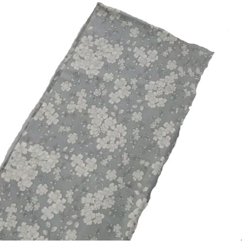 Amazing Grey White Sakura cherry blossom flower Printed 100% Cotton Fabric for bedding quilting cloth DIY sewing