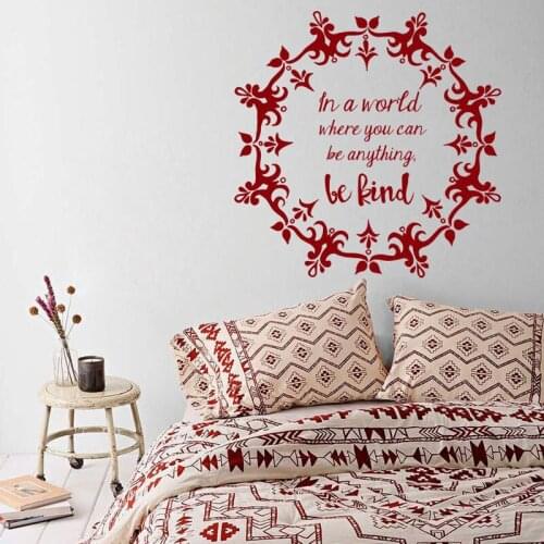 Mandala Wall Decal Vinyl Personality slogan Wall Sticker Yoga Studio Wall Art Mural Home Decoration Bohemian Boho Art MTL07