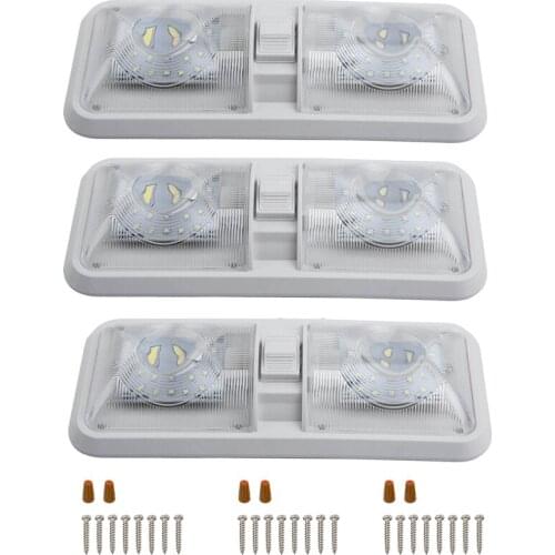 RV Interior Led Ceiling Light Boat Camper Trailer Single Dome 12V 280LM Dimmer