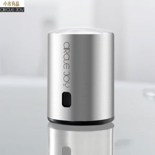 Youpin Circle Joy Round Red Wine Mini Plug Stainless Steel Wine Stopper Vacuum Efficient Preservation Memory Integration