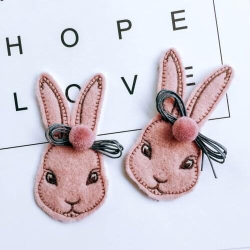 ZEROUP Wool Cute Rabbit Hair Ball Ornament Pendant Necklace Charms Diy Handmade Jewelry Material 2pcs