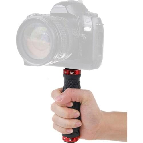 1/4 Screw Handheld Rubber Handle Grip Stand Holder Tripod Stabilizer Rod Clamp For Digital Camera LED Video Light