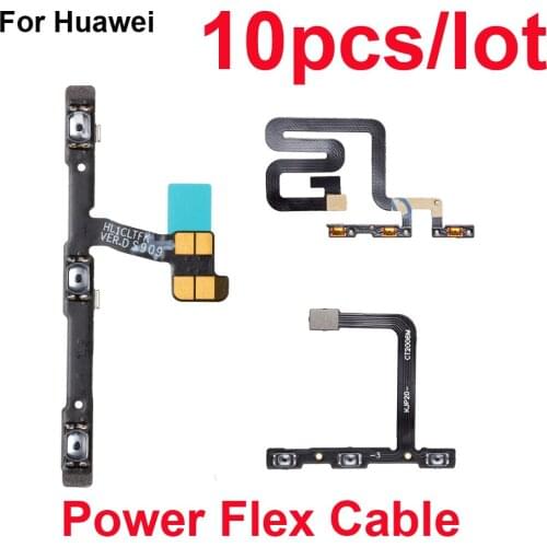 10pcs/lot Power Volume Switch Ribbon For Huawei P Smart 2018 2019 ON OFF Button Key Flex for Huawei P9 10 20 30 lite pro plus