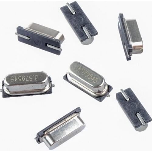100pcs Free shipping Crystal Oscillator 49SMD 3.579545M 4.000M 4.096M 6.000M 7.3728M 8.000M 10.000M 11.0592M 12.000M 13.560M