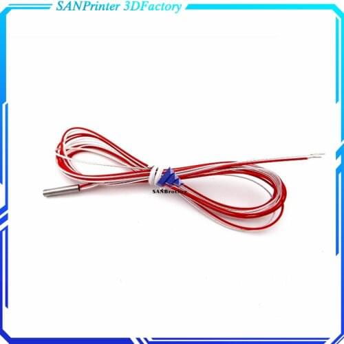 3D Printer NTC 100K 1% Thermistor 3*15mm Steel Head Temperature Cable 1.4Meter long Accessories