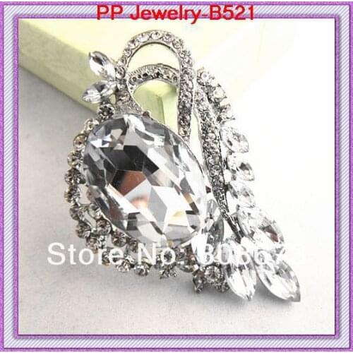 4PCS/LOT LARGE CRYSTAL RHINESTONE BEAUTIFUL WEDDING BOUQUET BROACH,GIRLS' DRESS BROOCH