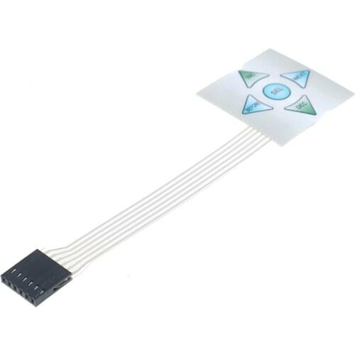 40*40mm Membrane Switch Keypad 5 keys Matrix array 1x5 membrane switch keypad keyboard control panel