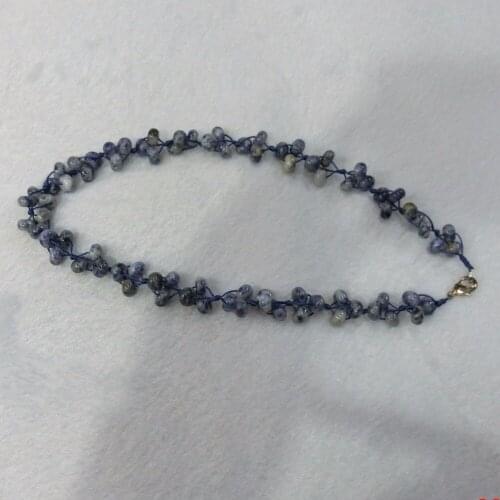 6pcs/lot Natural Crystal Quartz Stone Sodalite Agates Hand-woven Colorful Choker Torque Energy Treat Beaded Necklace Collar Free