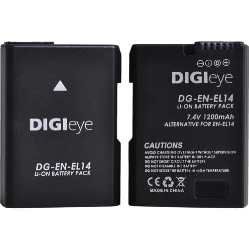 7.4V 1200mAh EN-EL14 EN-EL14A ENEL14 Battery for Nikon D3100 D3200 D3400 D5100 D5300 D5600 DF Coolpix P7000 P7100 P7800