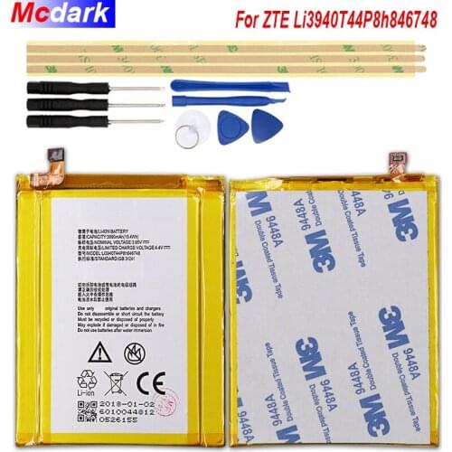 Mcdark 3990mAh Li3940T44P8h846748 Battery For ZTE Max XL/N9560/Max Blue LTE/Z986DL/Blade Max 3/Z986 Batterie Bateria with Tools