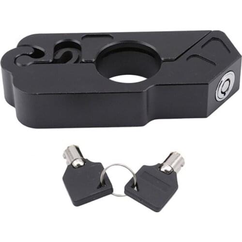 Motorcycle Grip Lock Scooter ATV Handlebar Grip Security Safety Metal Lock with 2 Keys Brake Throttle Grip