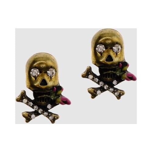 Amorita boutique skeleton head pendant earrings