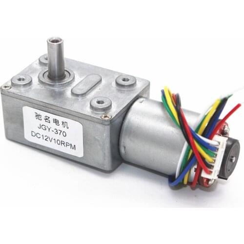 DC6V 12V 24V 2rpm to 150rpm Low Speed High Torque Full Metal Gearbox Encoder Turbo Worm Gear Motor